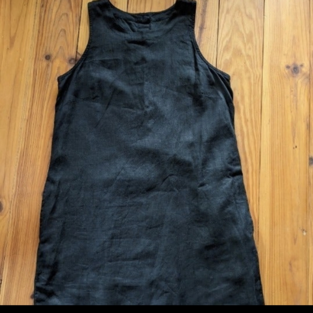 J Crew Button Back Shift Dress in Beauchamps Linen MedTall J2466 - Picture 2 of 4
